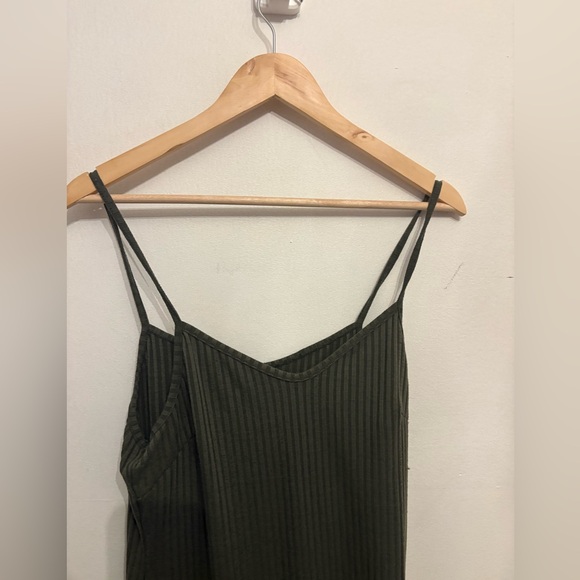 Say What? Olive Green Strappy Dress - Picture 2 of 3